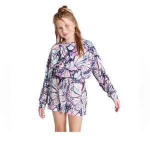 Justice Girl’s long sleeve lounge romper pajama